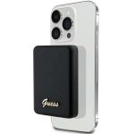 Powerbank indukcyjny Guess MagSafe Metal Script Logo 5W 3000mAh - czarny