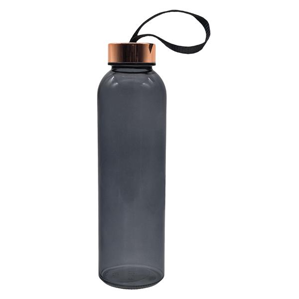 Szklana butelka Lux 500 ml, złoty