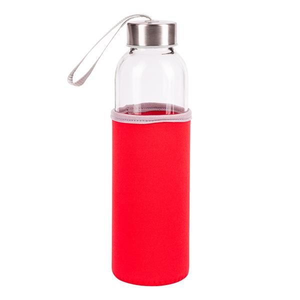 Szklana butelka Vim 500 ml, czerwony