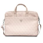 Torba Guess Saffiano 4G Triangle Logo na laptopa 16'' - różowa