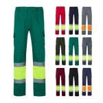 VL POSEIDON. Calças bicolor em sarja multibolsos (210g/m2), em algodao (20%) e poliéster (80%)
