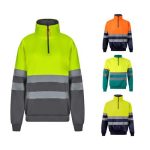 VL THOR LARGE. Dwukolorowa bluza (300 g/m2) z poliestrowego polaru (100%)