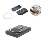 WRIGHT 10. Magnetyczny powerbank z superszybkim ładowaniem z recyklingowanego aluminium i recyklingowanego ABS o pojemności 10 000 mAh