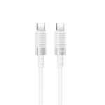 XO kabel NB-Q282B PD USB-C - USB-C 1,0m 60W biały