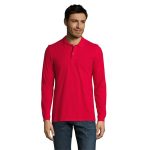 PERFECT MEN LSL POLO 180g - S02087-RD-4XL