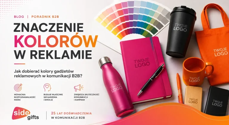 Kolorowe gadżety od SIDE Gifts - jak kolor buduje pierwsze wrażenie.