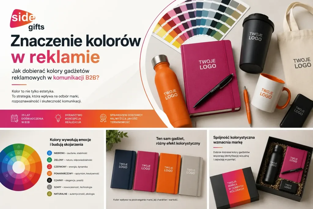 Gadżety reklamowe od SIDE Gifts - magia kolorów, która przyciąga