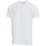 Balfour organiczna koszulka unisex z krótkim rękawem i dekoltem w serek, wykonana z materiału o gramaturze 200 g/m2, z certyf