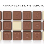 CZEKOLADOWE WIADOMOŚCI CHOCO TEXT 3 LINIE W KOPERCIE/3 LINIE W KOPERCIE SEPARATE - 0593/0593S