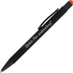 Długopis metalowy touch pen soft touch OHARA - pomarańczowy
