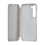 Etui Fold Mirror View do Samsung Galaxy A14 4G / A14 5G srebrne