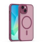 Nakładka Mag Matt do iPhone 13 6,1" bordowa camera protection