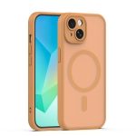 Nakładka Mag Matt do iPhone 15 6,1" brązowa camera protection