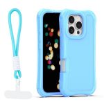 Nakładka SafePop ze smyczą do iPhone 16 Pro 6,3" niebieska