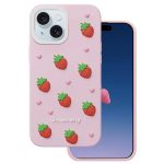 Nakładka Strawberry do iPhone 13 / 14 / 15 6,1" różowa