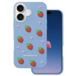 Nakładka Strawberry do iPhone 16 6,1" niebieska