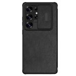 Nillkin Qin Pro Leather Case Samsung S25 ULTRA, BLACK / CZARNY