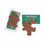 SŁODYCZE REKLAMOWE ADVERT CARD - CZEKOLADOWY LUDZIK Z PIERNIKA - 0530A/Xmas