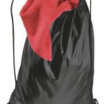 Worek sportowy z recyklingu TROYES - czarny