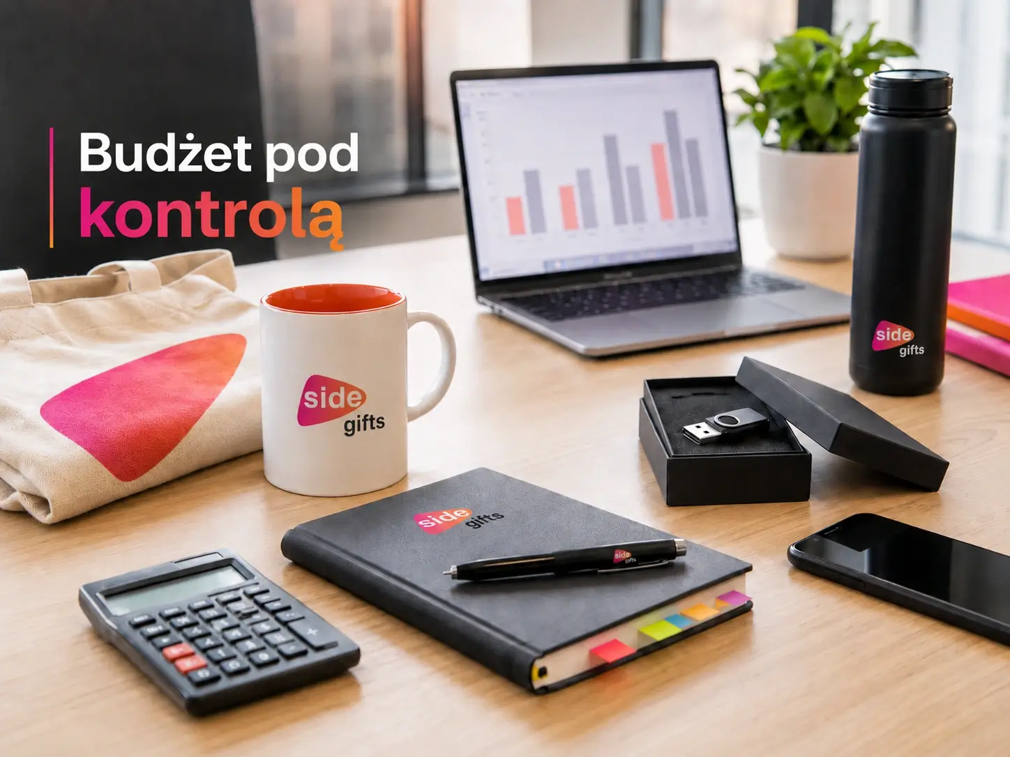 Budżet na gadżety reklamowe B2B z produktami firmowymi SIDE Gifts
