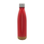 Butelka termiczna z korkowym spodem Jowi 500 ml, czerwony