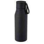 Ljungan Miedziana, izolowana próżniowo butelka ze stali nierdzewnej o pojemności 500 ml z paskiem ze skóry PU i pokrywką