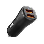 Ładowarka samochodowa Spigen Essential EV302 30 W 2-porty USB-A - czarna