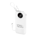 Powerbank Dudao K13 10000mAh z wbudowanym kablem - biały