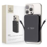 Powerbank Tech-Protect LifeMag PB31 z MagSafe 10000mAh 15W USB-C / USB-A / wbudowane kable USB-C / Lightning - czarny