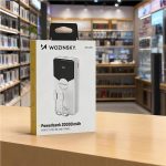 Powerbank Wozinsky 20000mAh 22,5W PD20W z wbudowanymi kablami Lightning i USB-C - biały