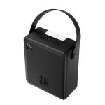 Powerbank Wozinsky Herc 100  4x USB-A i 1x USB-C z latarką 100000 mAh 30W - czarny