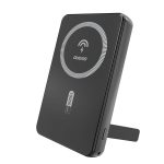 Powerbank magnetyczny Dudao K14S+ 10000mAh 22.5W USB-A + USB-C kompatybilny z MagSafe z podstawką - czarny