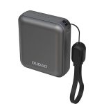 Powerbank ultrakompaktowy Dudao K22+ 10000mAh 22.5W USB-C z zawieszką / kablem - szary