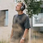 Słuchawki wokółuszne z hybrydowym ANC — Titanium/Dark Brown MIIEGO MOOVE 50 SILENCE — zdjęcie 4