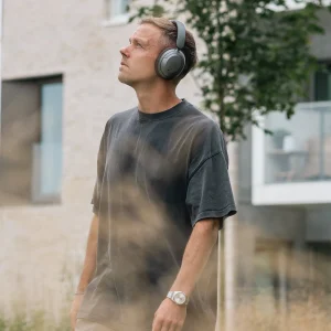 Słuchawki wokółuszne z hybrydowym ANC — Titanium/Dark Brown MIIEGO MOOVE 50 SILENCE — zdjęcie 4
