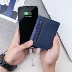 Portfel z powerbankiem 3000 mAh Xoopar INÉ WALLET LEATHER — zdjęcie produktu