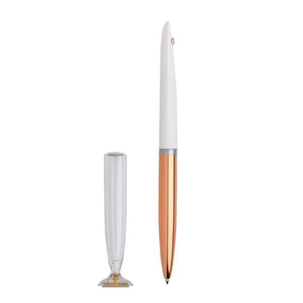 Metalowo-plastikowy długopis ze stojakiem i etui-1920102
